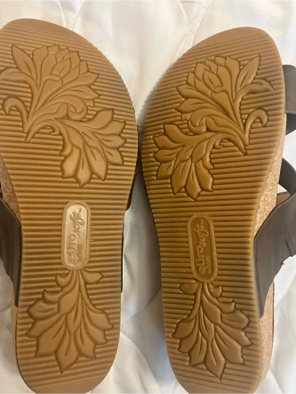Women's Brown Crossover Buckle Slide Sandals